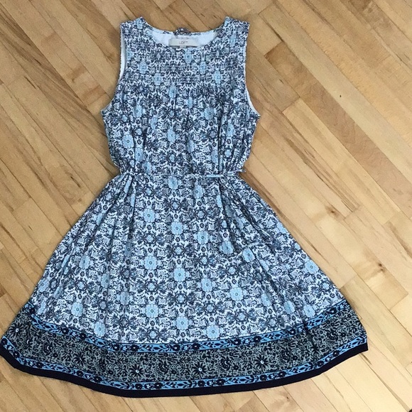 Ann Taylor Loft Print Sleeveless Dress size small - Picture 2 of 6